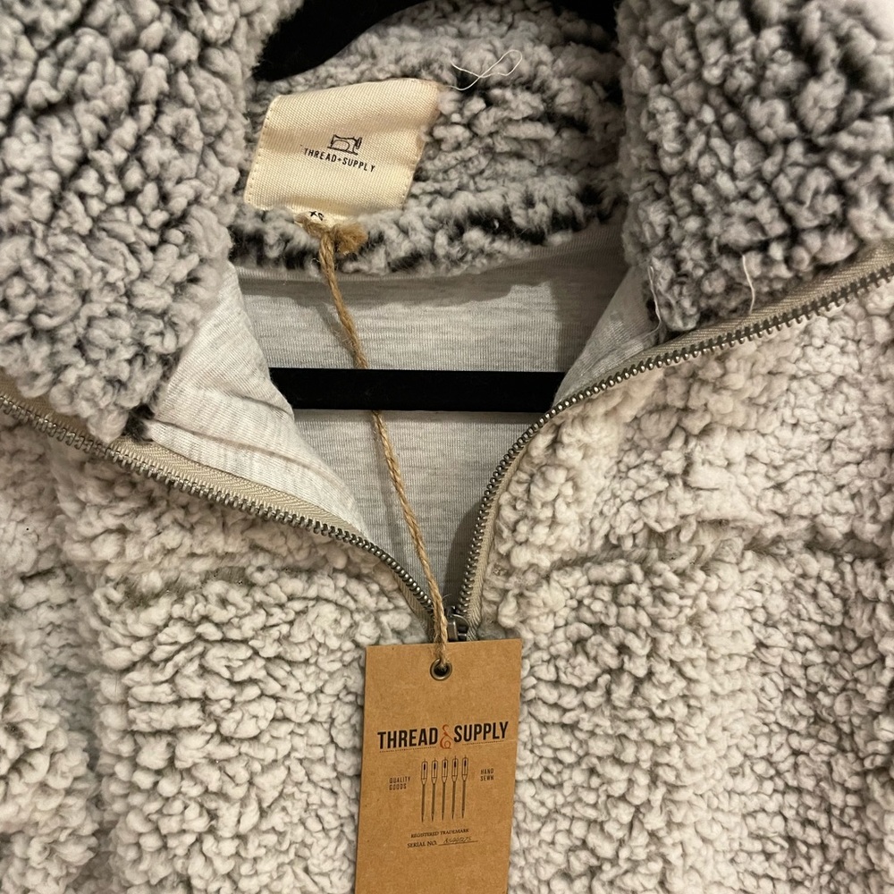 thread and supply sherpa pullover
